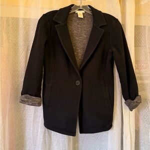 Matty M Black Blazer with Gray Lining